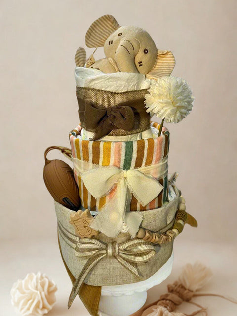 Windeltorte Boho Löwe, Elefant; Hase oder Bär - Small Lights Shop