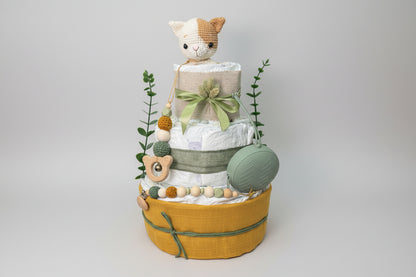 Windeltorte Katze – Nachhaltig & Handgemacht