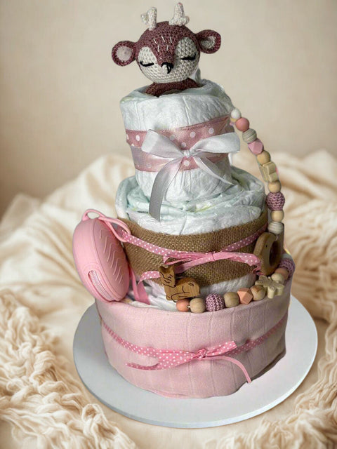 Windeltorte Reh Rosa