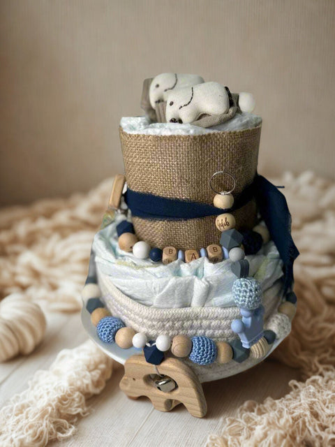 Windeltorte mit Korb