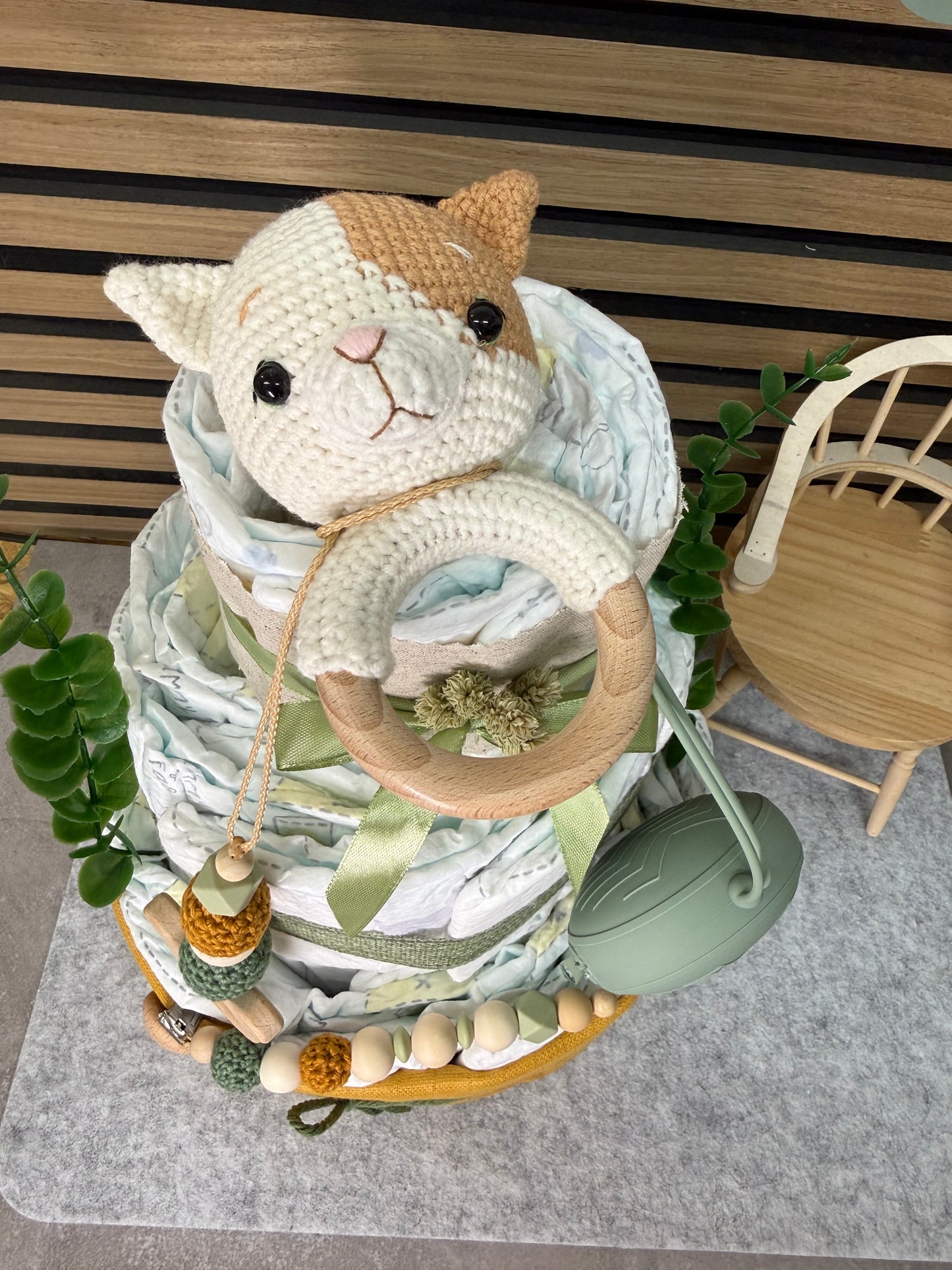 Windeltorte Katze – Nachhaltig & Handgemacht