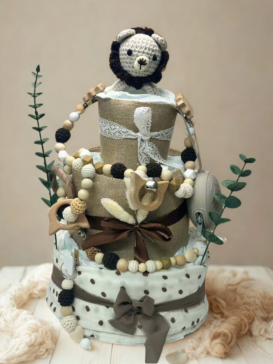 Windeltorte Löwe Boho