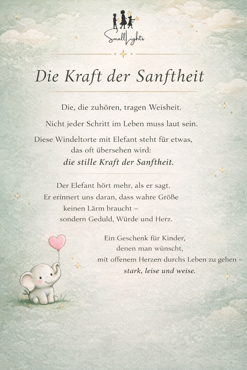 Windeltorte Sanfte Stärke Handgemacht