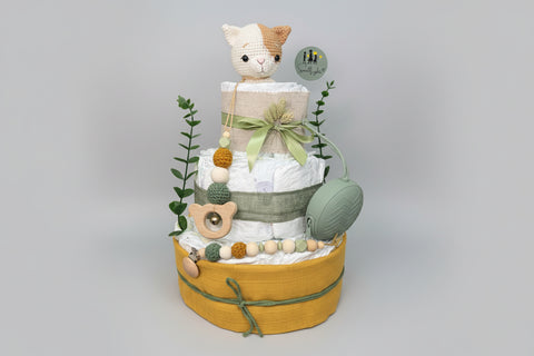 Windeltorte Katze – Nachhaltig & Handgemacht