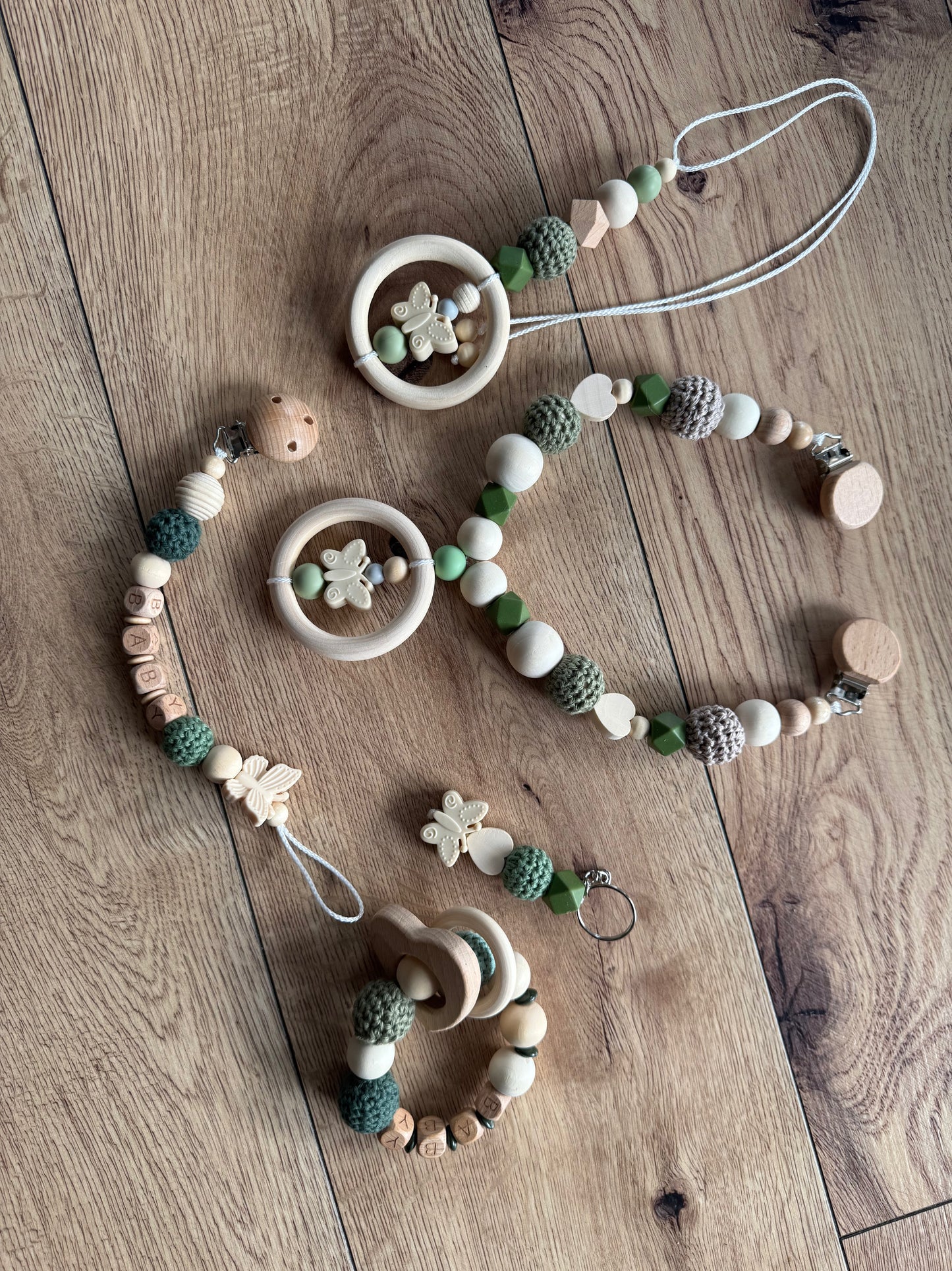 Kinderwagenkette, BabyschaleKette, Schnullerkette