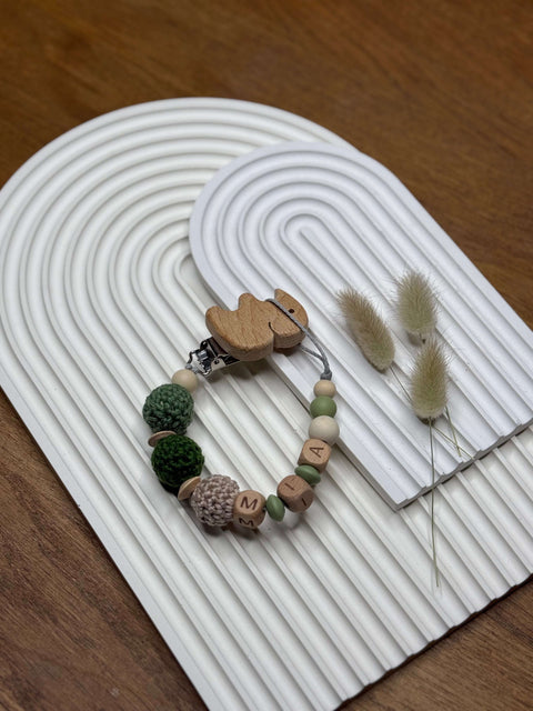 Schnullerkette personalisiert, handgemacht, CE geprüft - Small Lights Shop