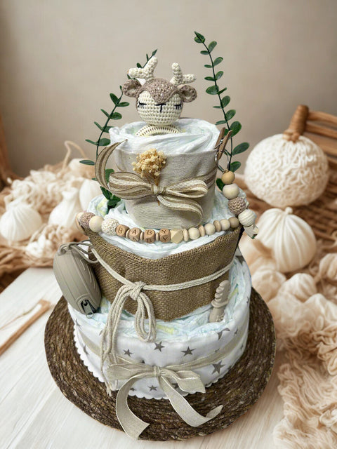 Windeltorte Boho Reh