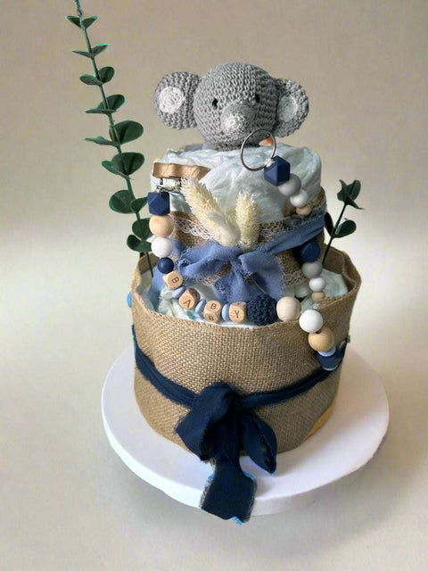 Windeltorte Mini – Personalisierte Babytorte in 5 Varianten für Mädchen, Jungen & Unisex - Small Lights Shop