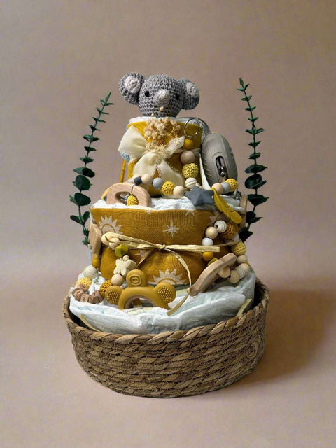 Windeltorte gelb, Elefant, Unisex - Small Lights Shop