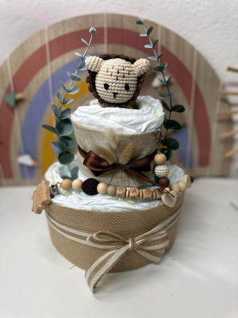 Windeltorte Mini – Personalisierte Babytorte in 5 Varianten für Mädchen, Jungen & Unisex - Small Lights Shop