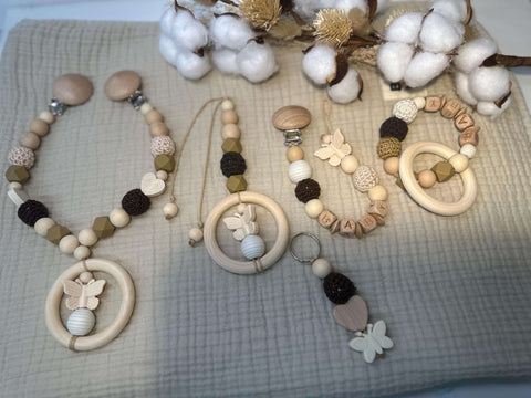 Kinderwagenkette, Maxi Cosi Kette, Schnullerkette - Small Lights Shop