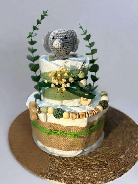 Windeltorte Mini – Personalisierte Babytorte in 5 Varianten für Mädchen, Jungen & Unisex - Small Lights Shop