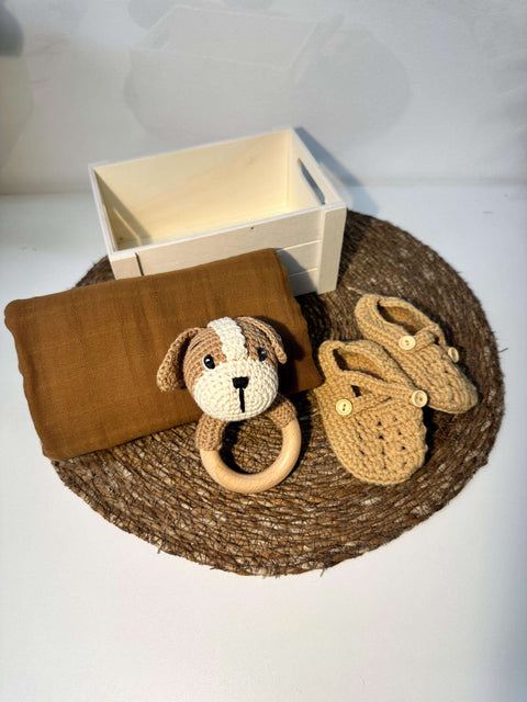 Baby Geschenkset „Kuschelige Momente“ – Handgefertigt & Nachhaltig - Small Lights Shop