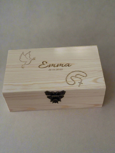 Personalisierte Taufbox – Handgemachtes Geschenk zur Geburt & Taufe - Small Lights Shop
