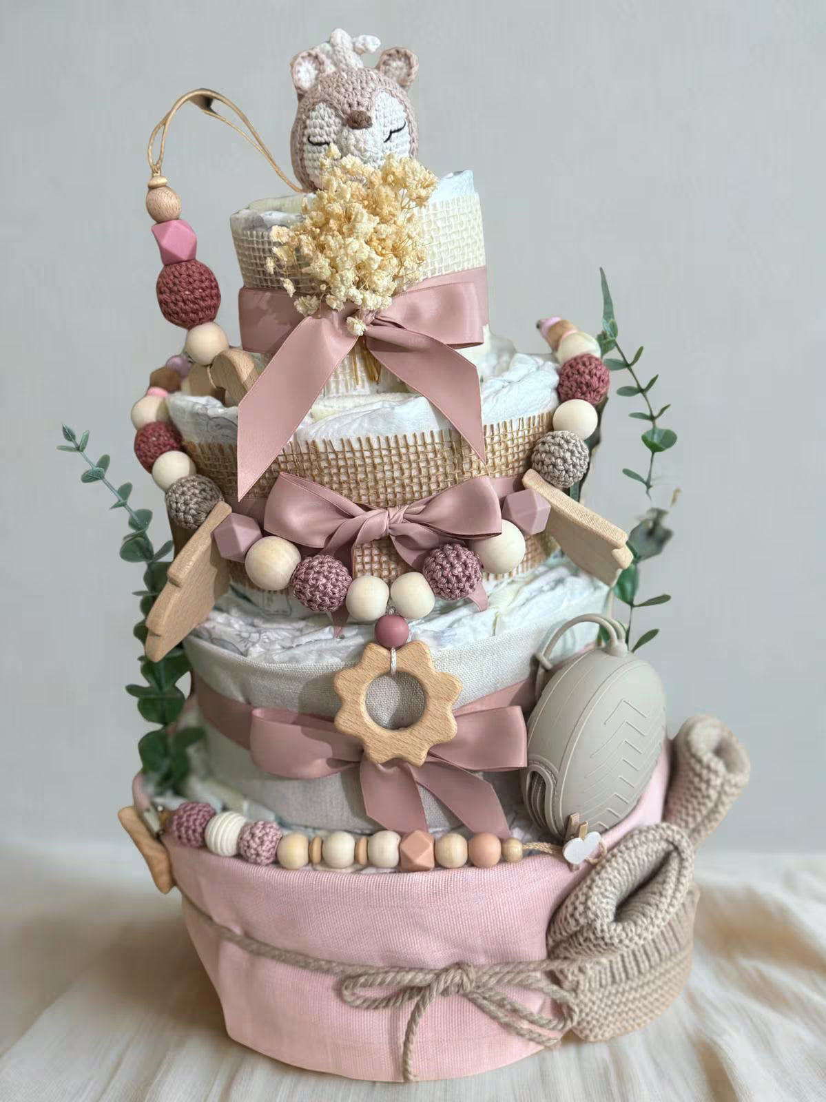 Windeltorte Waldprinzessin Reh Handgemacht