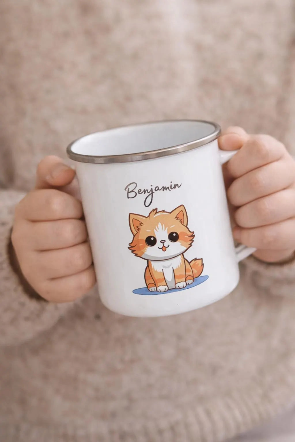 Personalisierte Emaille Tasse