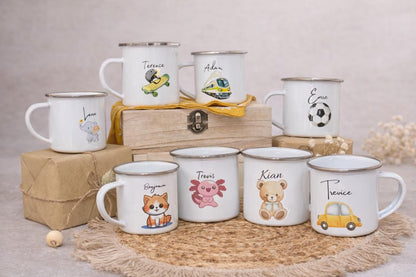 Personalisierte Emaille Tasse