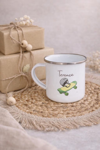 Personalisierte Emaille Tasse
